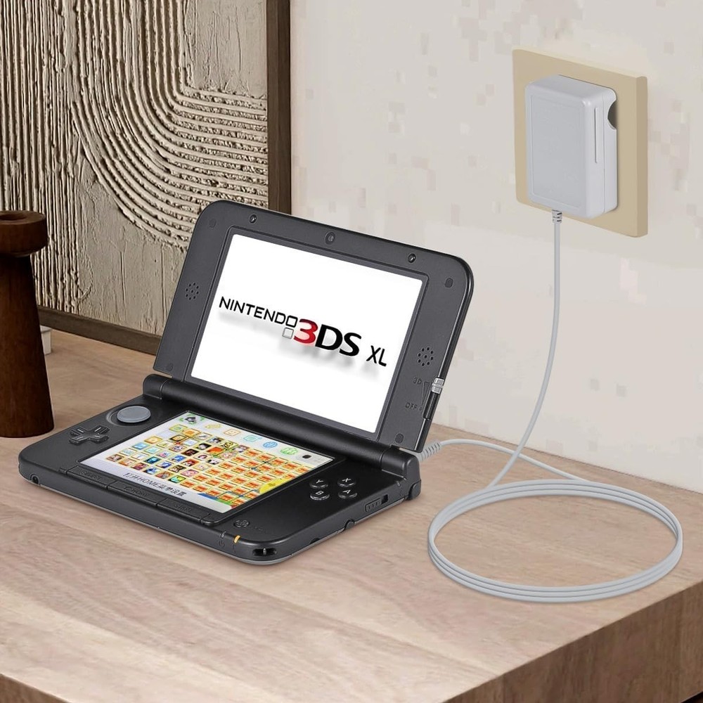 Versatile 3DS Charger Adapter & USB Cable with Durable Hard Case - Travel Ready
