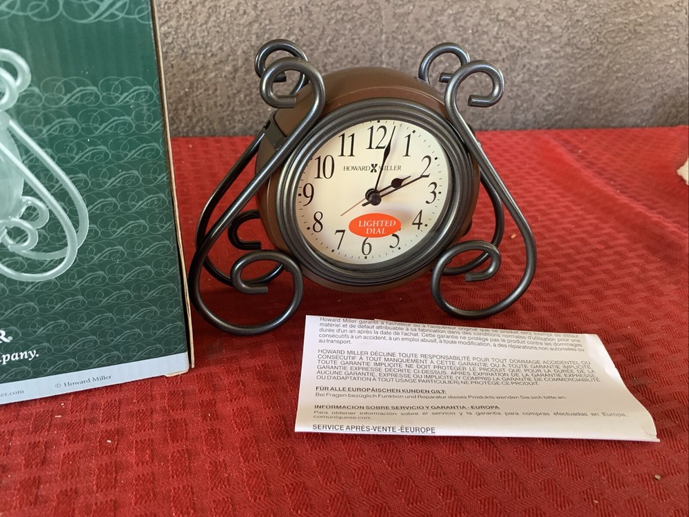 Howard Miller Diane Table Clock, medium-brown - 645636