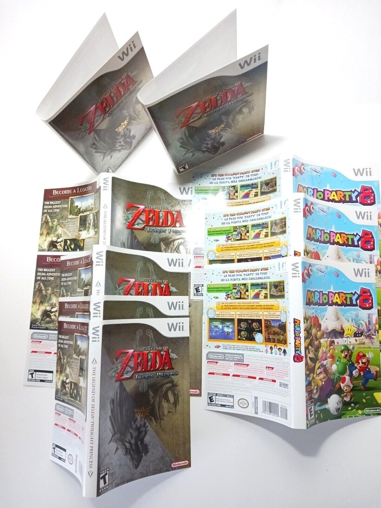 Additional Authentic Nintendo Wii COVER ART- ARTWORK INSERTS ONLY (no game)