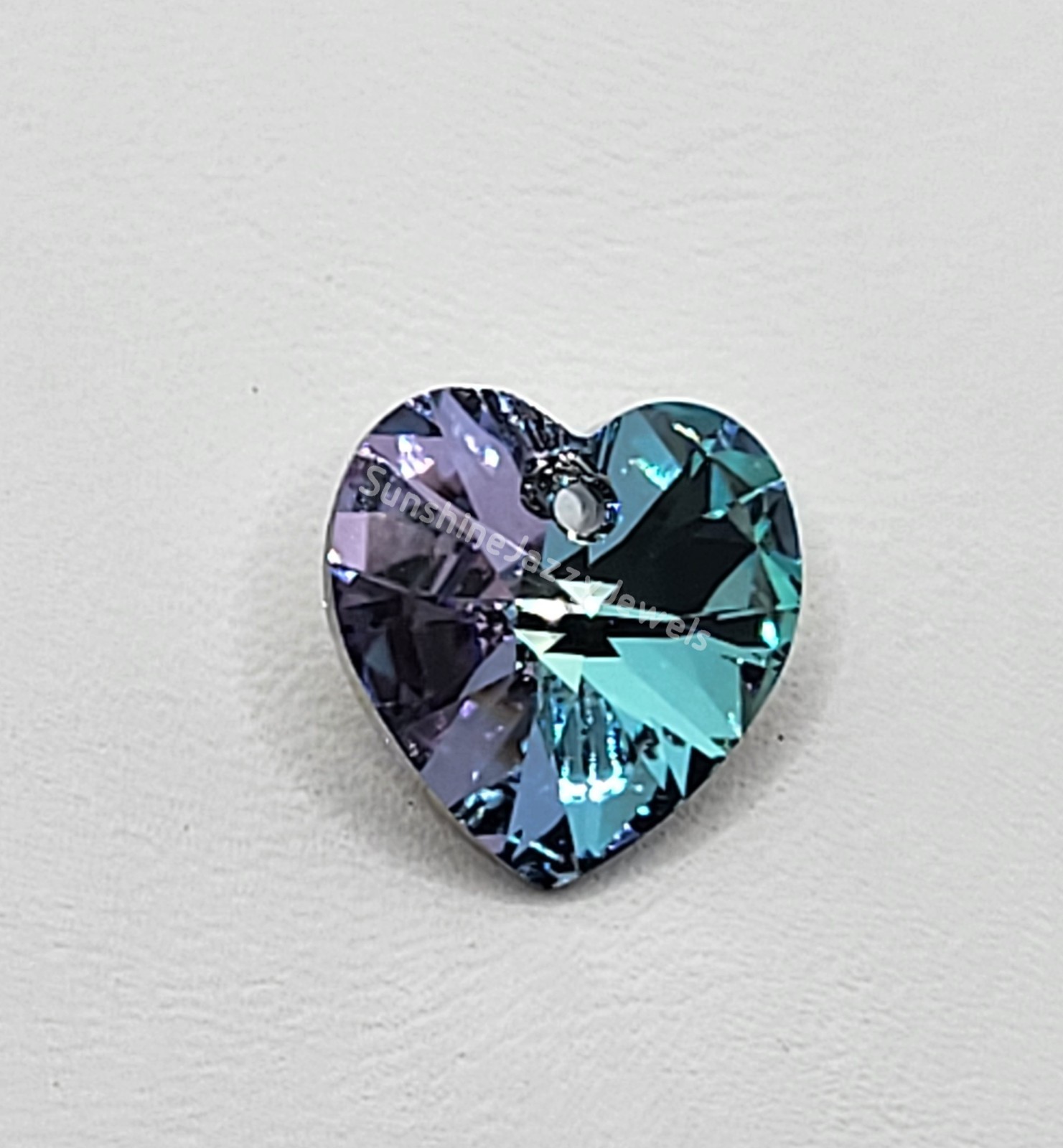 12pc Swarovski Crystal Vitrail Light 10mm Heart 6202 Pendant; Pink, Blue, Purple