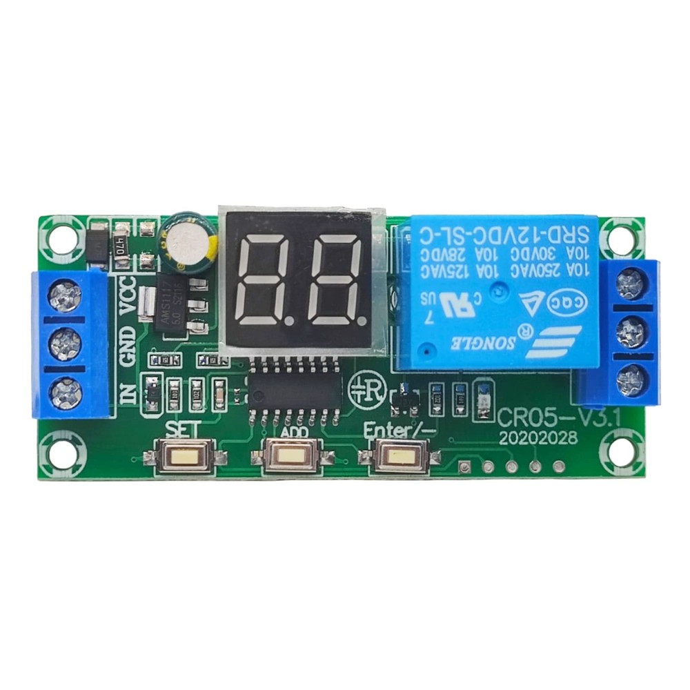 DC 12V Timer Relay Delay Module with Digital LED Display, Time Delay Turn Off...