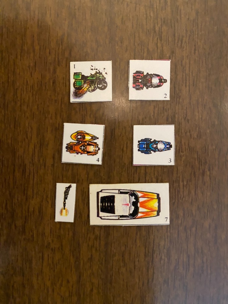 Expansion Set #6 : The AADA Vehicle Guide Counters - Car Wars missing 1 van