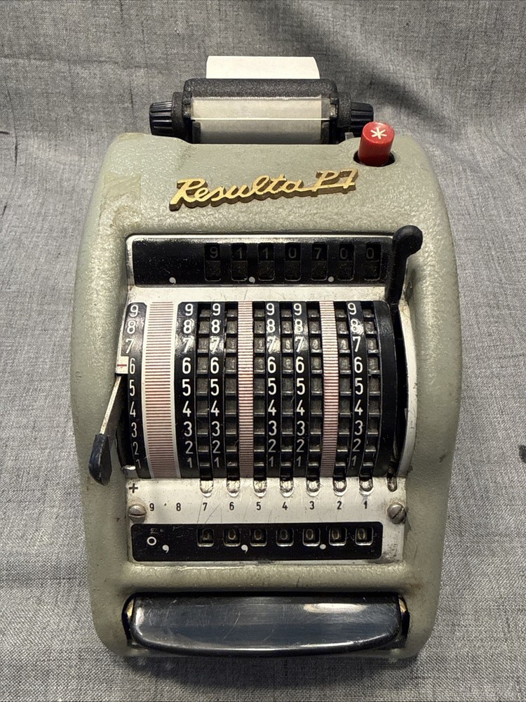 Resulta P7 Mechanical Adding Machine 1950’s As Is Read Desc