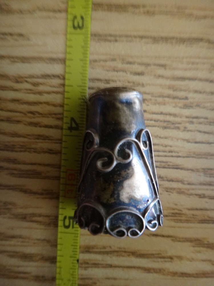Antique Sterling Silver Sewing Thimble A