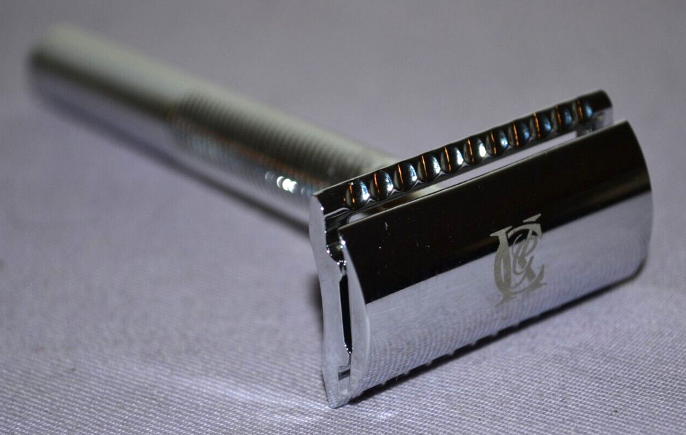 King C Gillette Chrome Plated Handle Double Edge Single Safety Razor--New Other