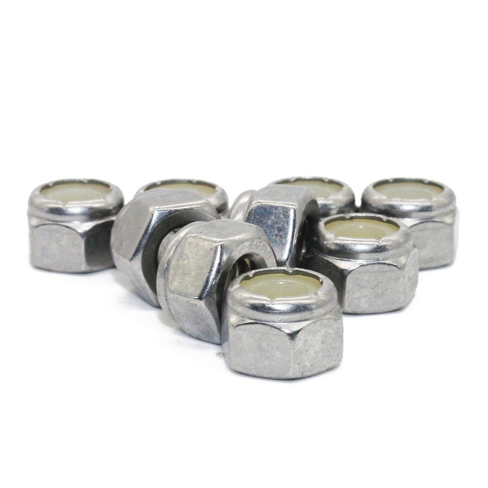 Quantity 50Pcs 1/4-20 Nylon Insert Hex Lock Nuts, (50 Pack), Plain