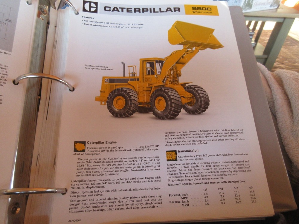 Caterpillar 980C Wheel Loader Brochure 6 page