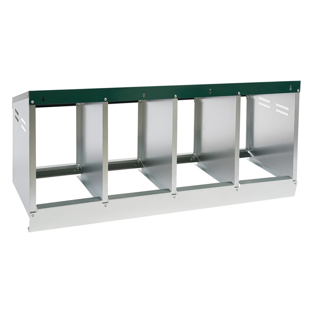 4-grid Green Chicken Nesting Box Chicken Eggs Laying Box with Egg Storage PP