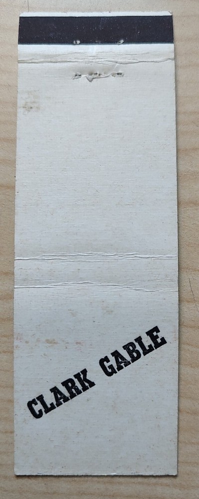 Clark Gable Personal Matchbook Cover From 1955 Monogrammed Matches Universal