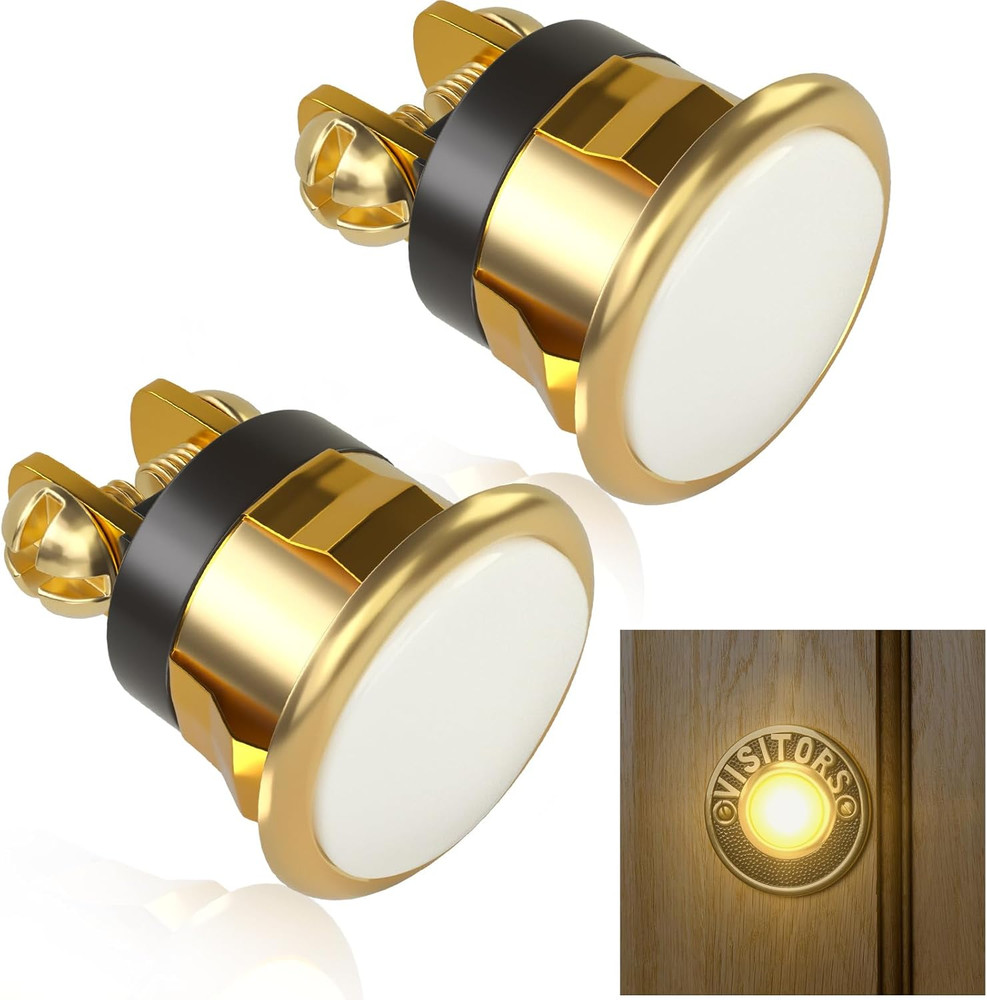 2 Pack Lighted Doorbell Button Doorbell Switches Wired Door Bell Push Button Rep
