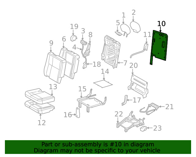 Genuine GM Back Panel 89043333