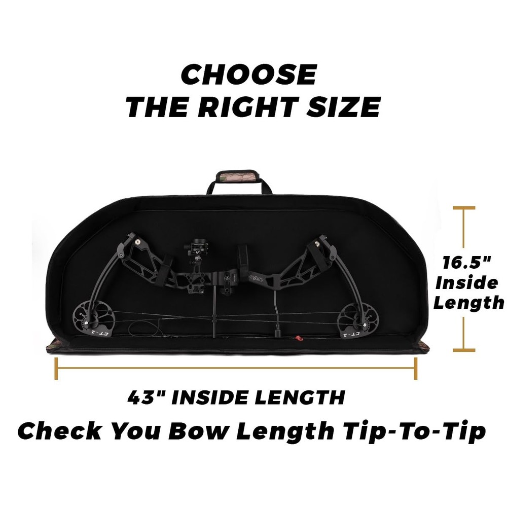 Compound Bow Case - Archery Soft Bow Bag with Arrow Pocket and Backpack Strap...