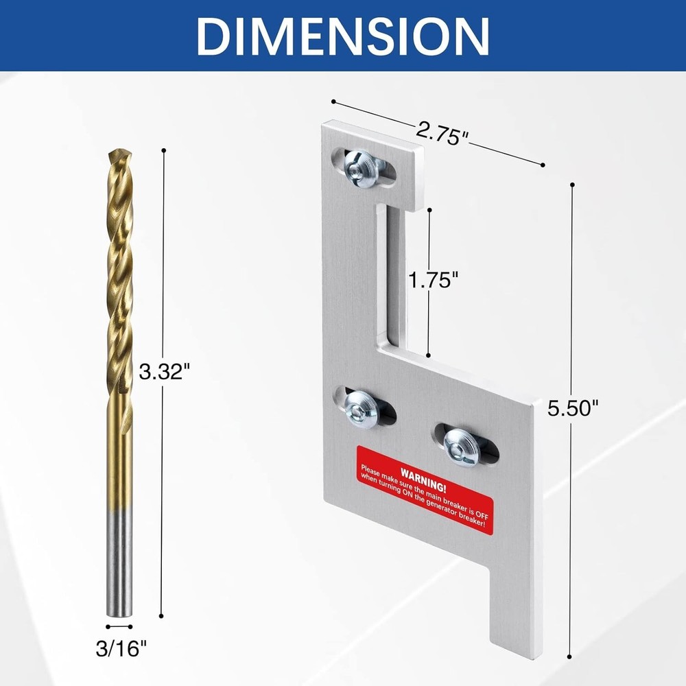 Durable Generator Interlock for GE Vertical Panels 150/200 Amps - Easy Install