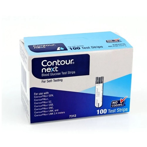 Contour Next 100 Diabetic Blood Glucose Test Strips Exp 5/2026+ New in box