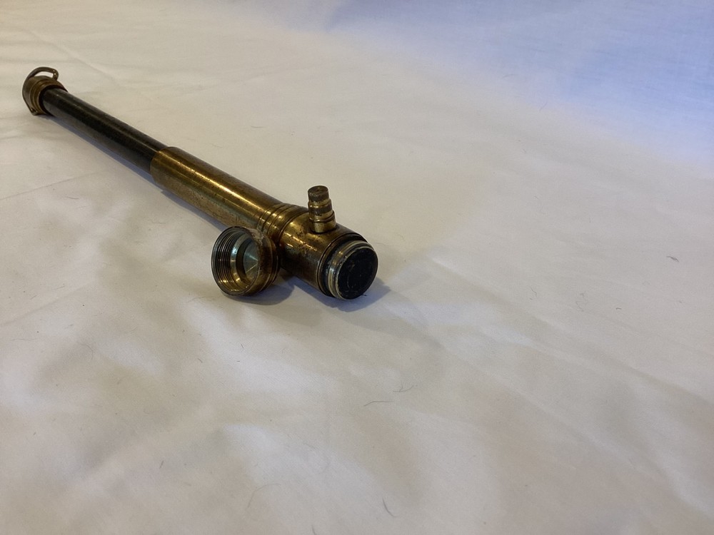 VTG Antique Crescent-Lite Solid Brass Long Handle Railroad Firelighter Tool
