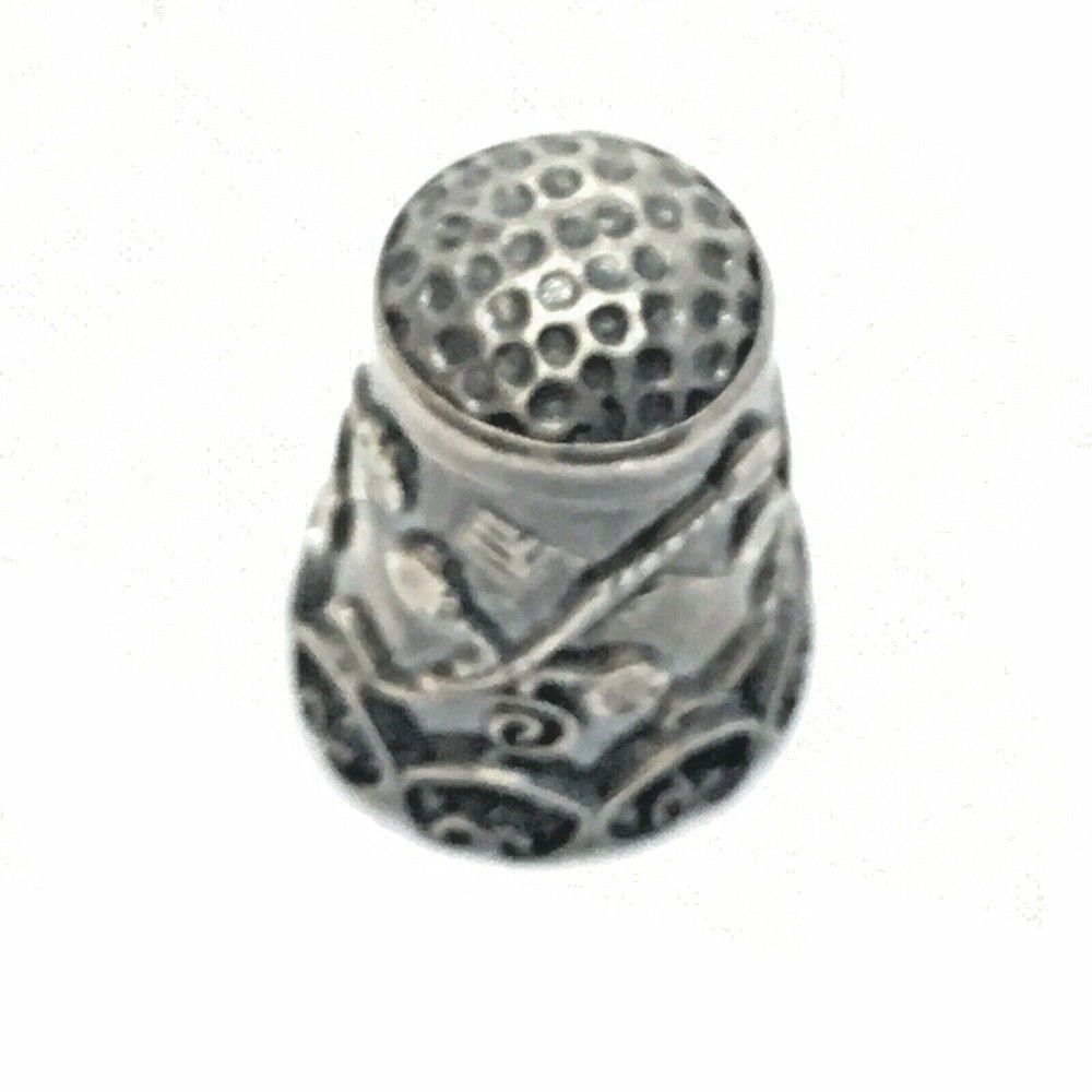 Antique Sterling Silver Thimble 1920s Mexico
