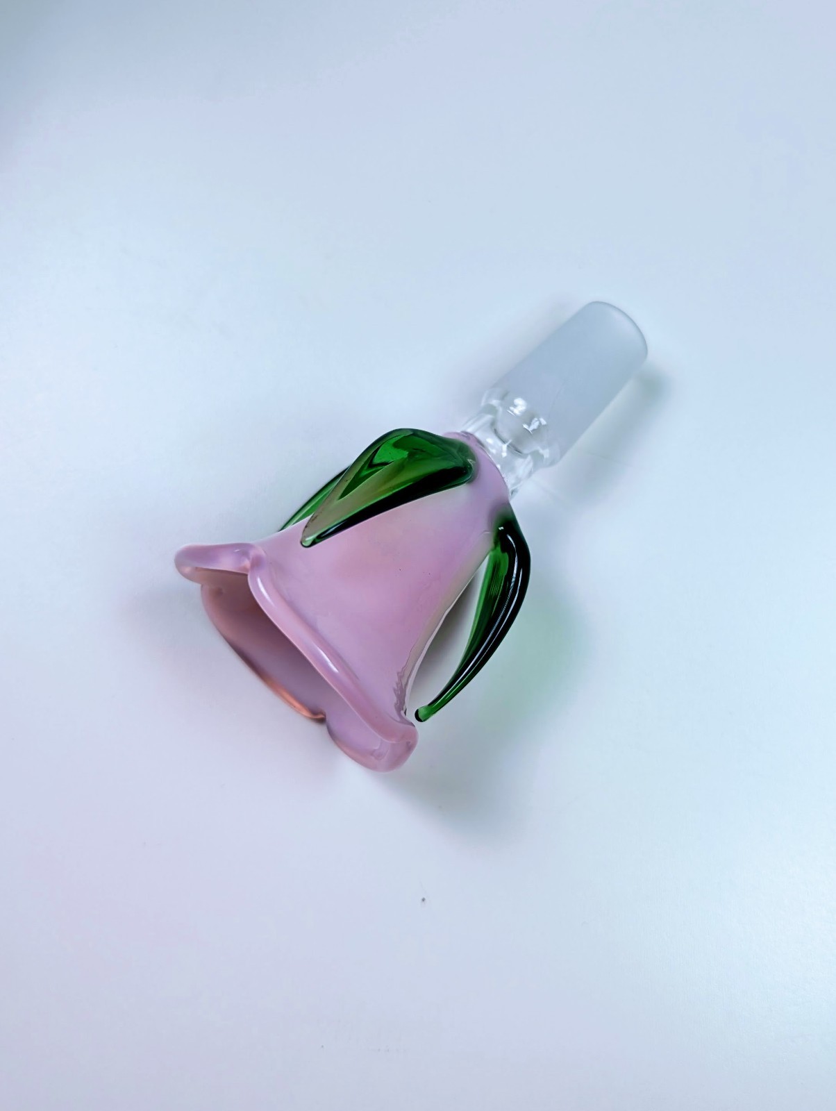 3.5" Cute Pink Rose Bowl Premium Quality 14mm Bowl Slide Bong Water Pipe