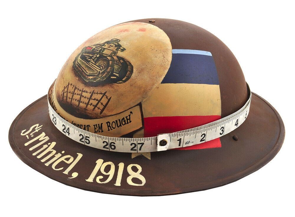 US M1917 Brodie Helmet Doughboy Helmet Custom Painted Tank Corps 1918