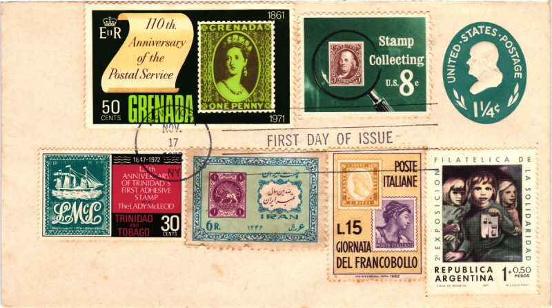 #1474 Stamp Collecting 7 STAMP STAMP ON STAMP COMBO