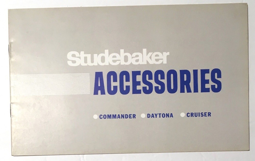 1965 Studebaker Daytona Cruiser Commander Accessories Booklet, EUC