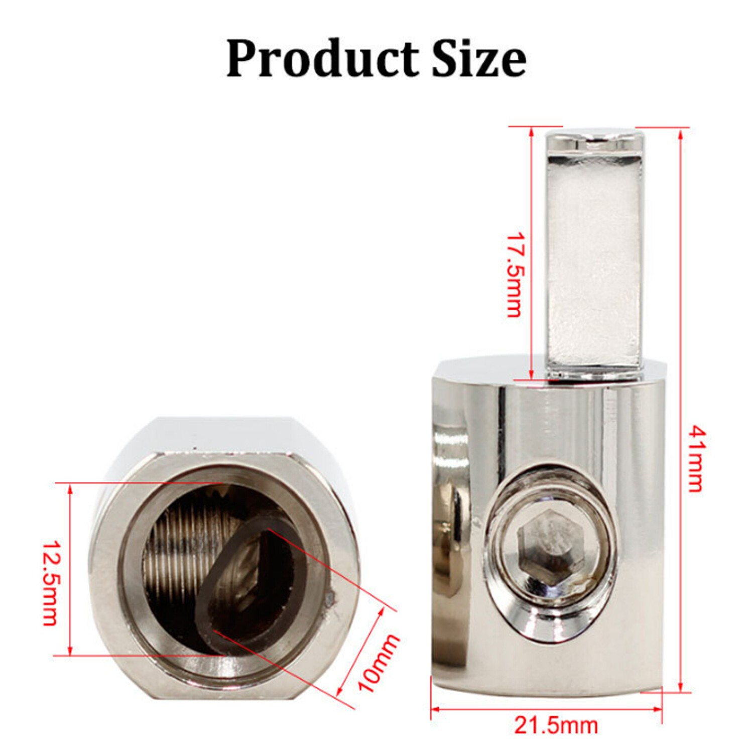 4PCS ILL Customz Offset Power and Ground 1/0 Gauge to 4 Gauge Amp Input Reducers