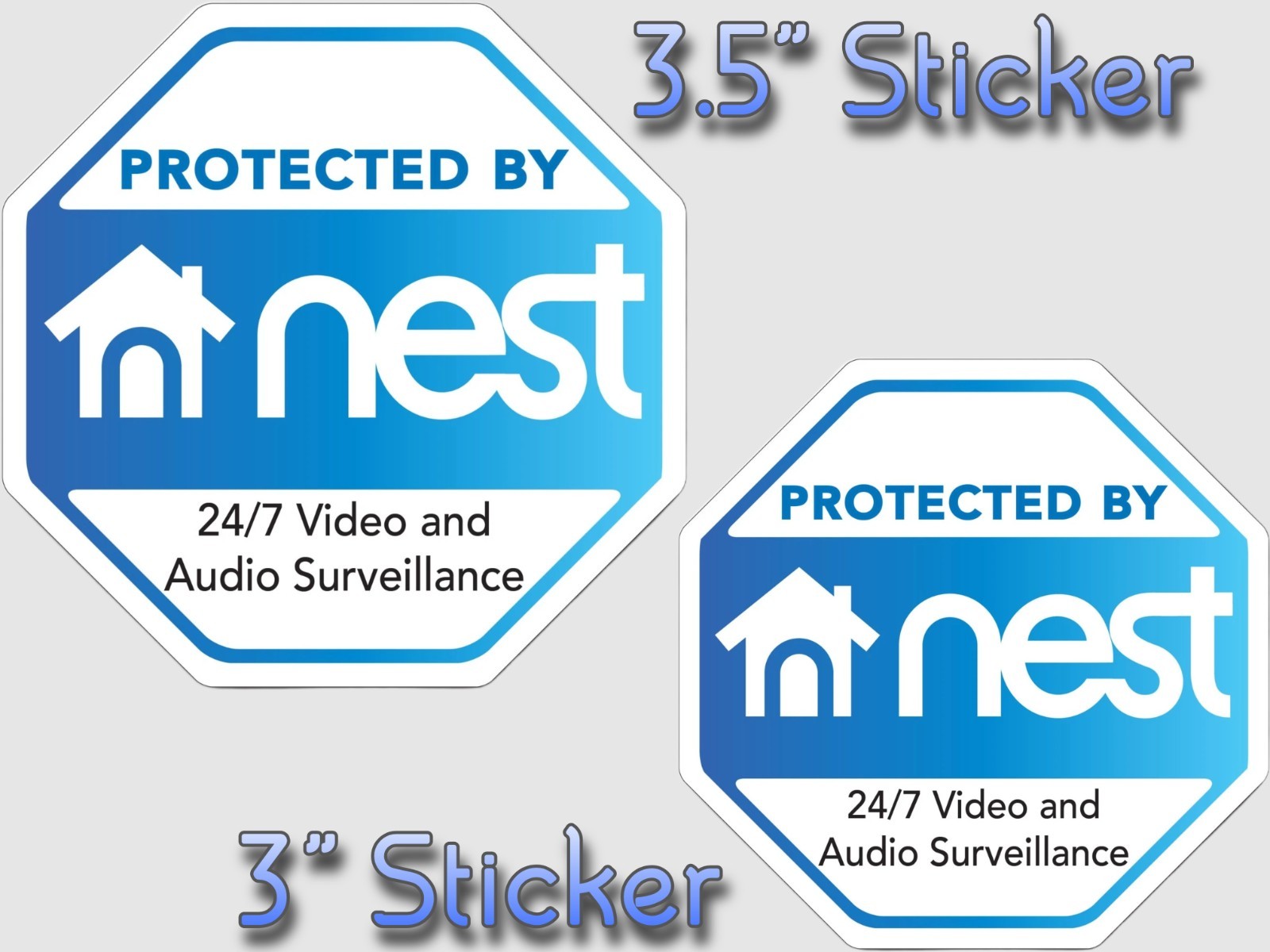 Video Doorbell WindowSticker/ Decal Nest Video Security Camera Outdoor Safe 3.5”