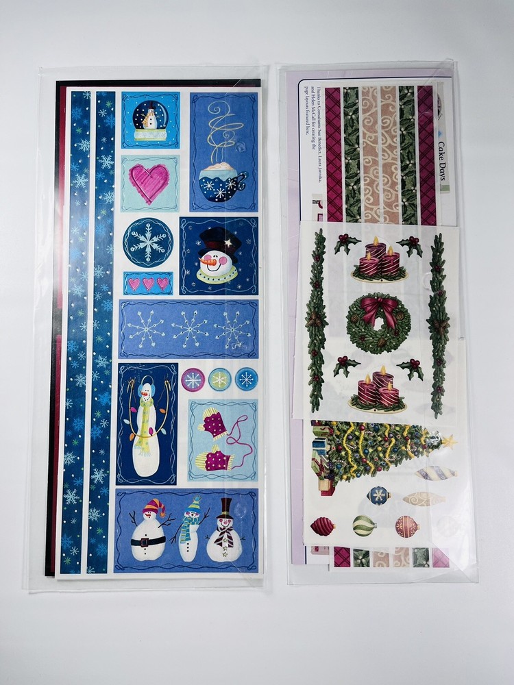 Creative Memories 12” Cutting Pattern Straight-Wavy-Swell Sorting Boxes Stickers