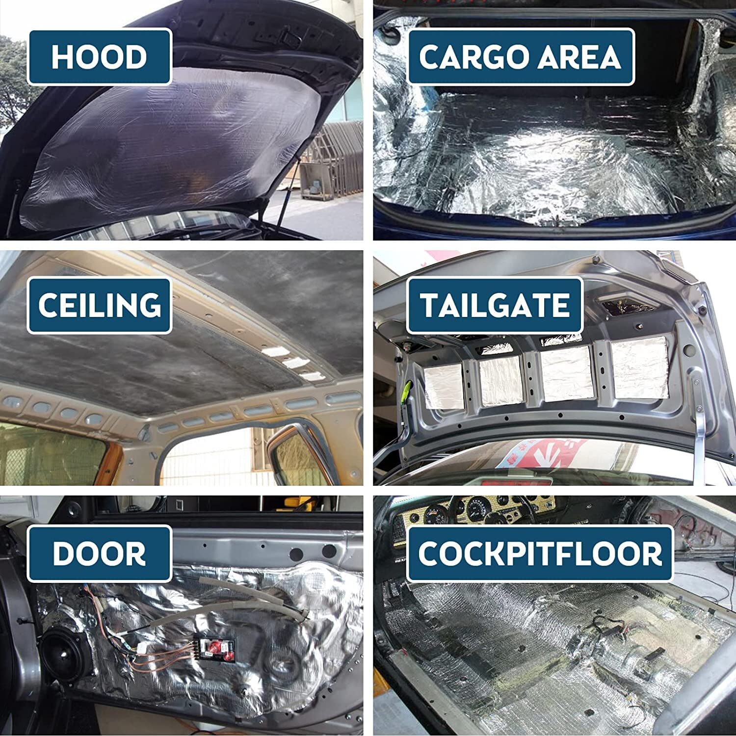 160"x 39" Sound Heat Proofing Car Auto Sound Deadener Insulation Underlay Mat