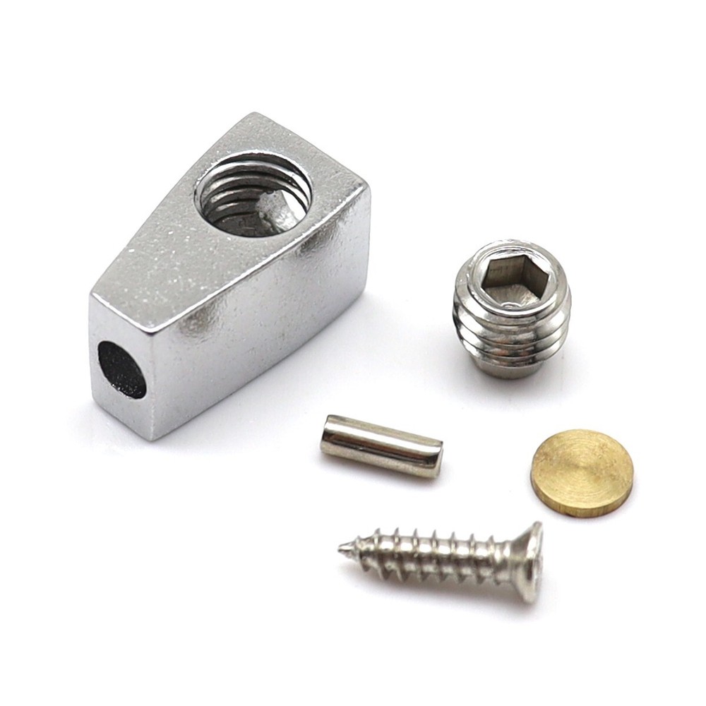 6 String Single String Bass Bridge Headless Individual Bridges and Nuts Silver
