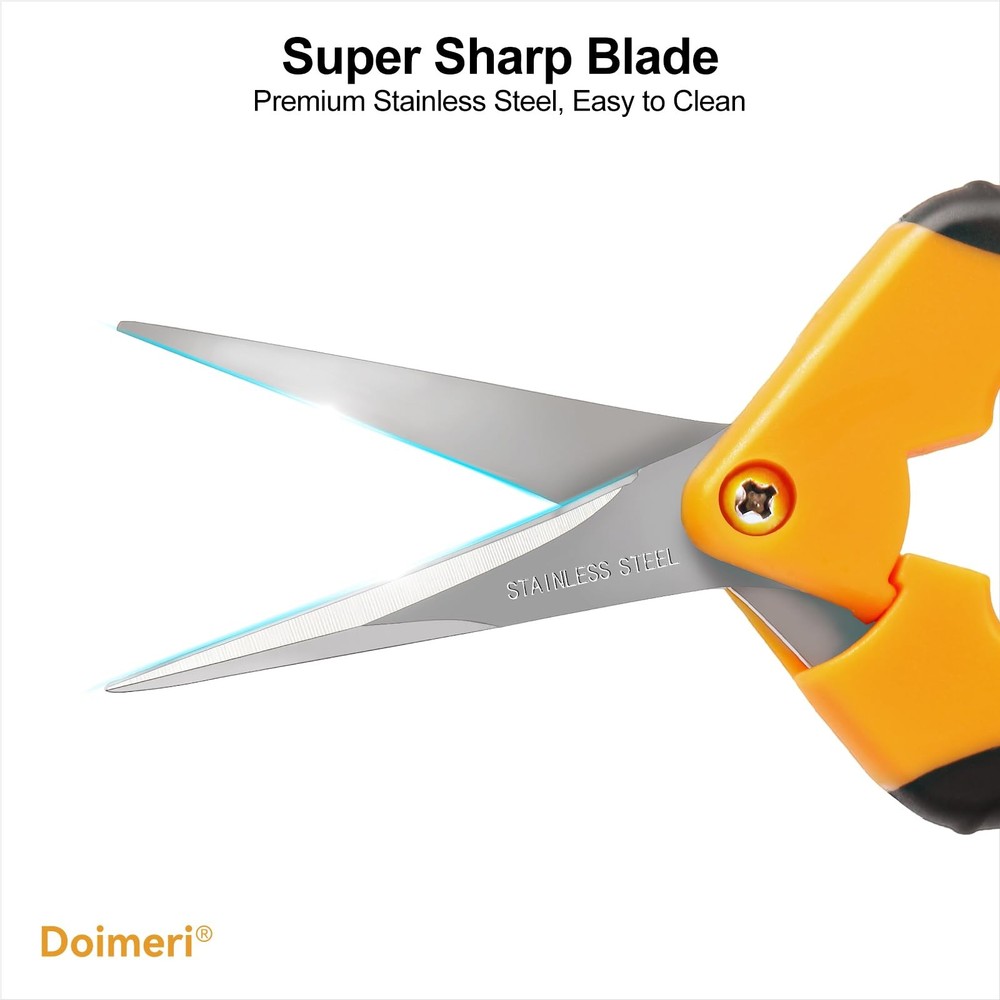 2 Pack Pruning Shears, 6.5” Gardening Scissors with Sharp Stainless Steel Bla...