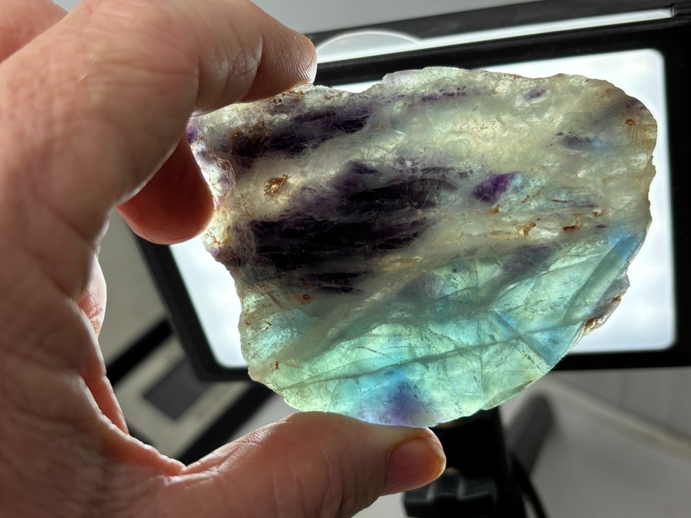 Fluorite slab Cabbing Lapidary Combo Ship Avail