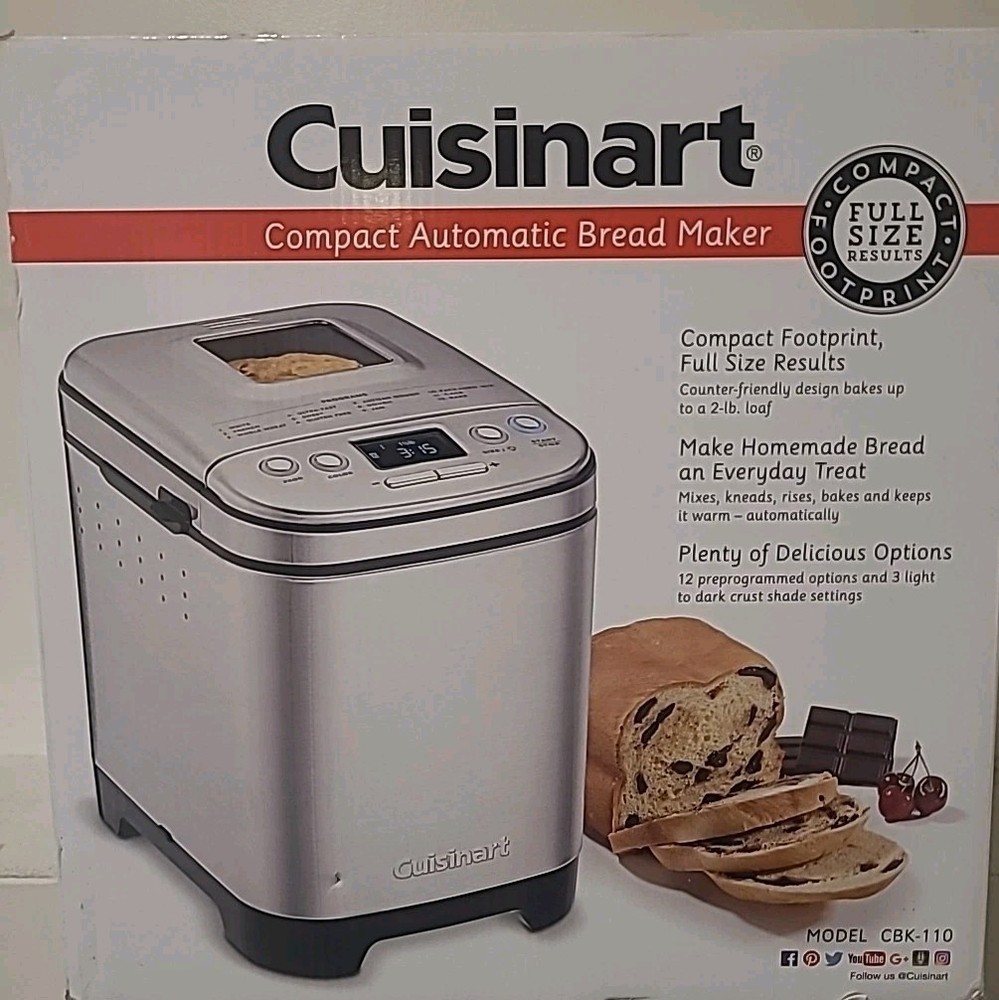 Cuisinart CBK-100 Compact Automatic Bread Maker - Silver
