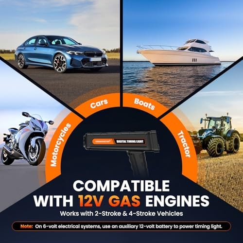 N300 Pro Digital Timing Light with Voltage Test & Dwell Angle, and Advance