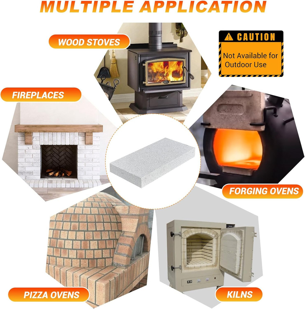 Fire Bricks, Woodstove Firebricks, 2400F Light Weight High Temperature Insulated