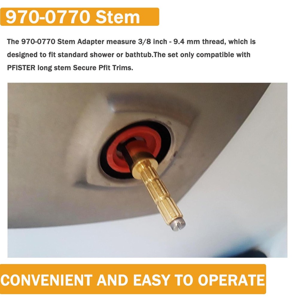 970-0770 Stem Adapter with Screw Replace for Plumbing Brass