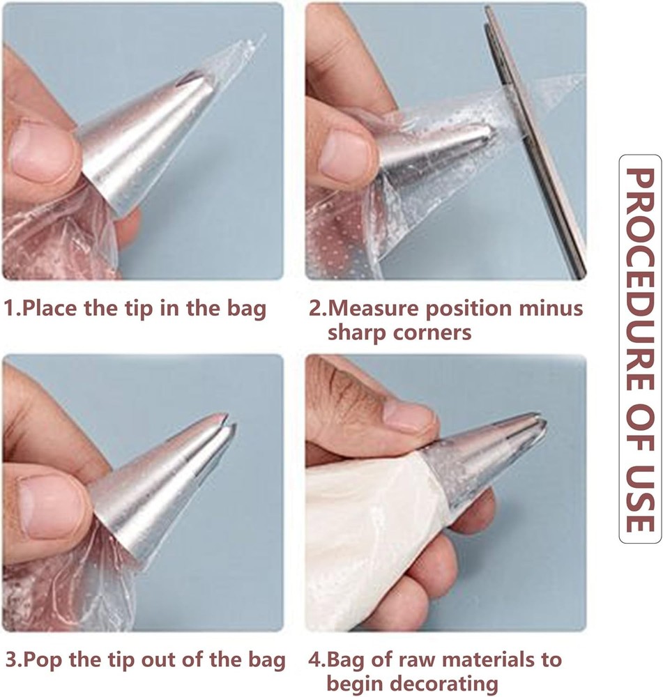 Versatile 100-Pack Piping Bags - 12-Inch Disposable Decorating Essential