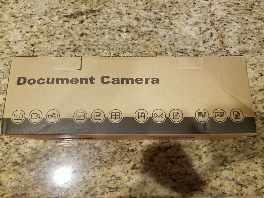 Document Camera Scanner Visual Presenter w/ Mat, LED Light, Microphone Portable