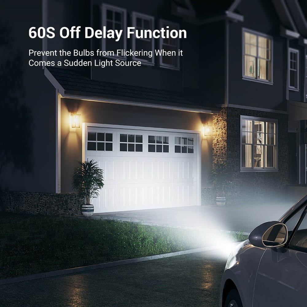 DEWENWIL 6 Pack Dusk to Dawn Light Socket Light Bulb Socket Compatible Black