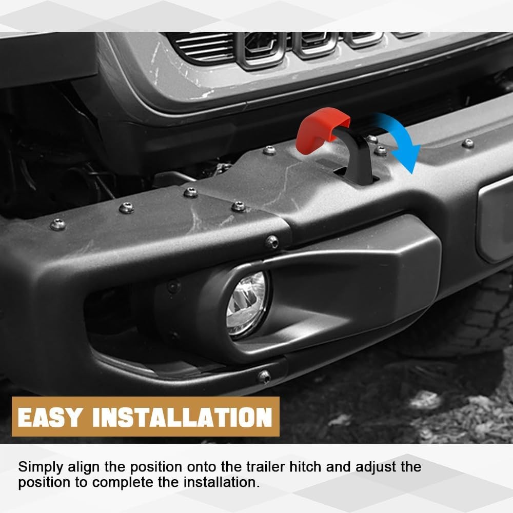 2PCS Bumper Tow Hook Covers, Front Bumper Tow Hook Protector Compatible with Red