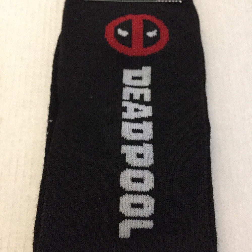 NEW Marvel Deadpool Unisex Crew Socks Size 6-12