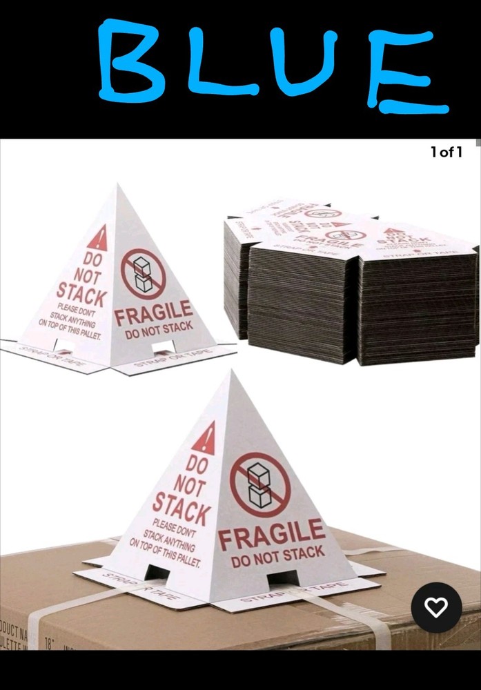 Dunzoom 60 Pcs Do Not Stack Cones 8 x 8 x 10" Do Not Stack Pallet Cones...READ!!