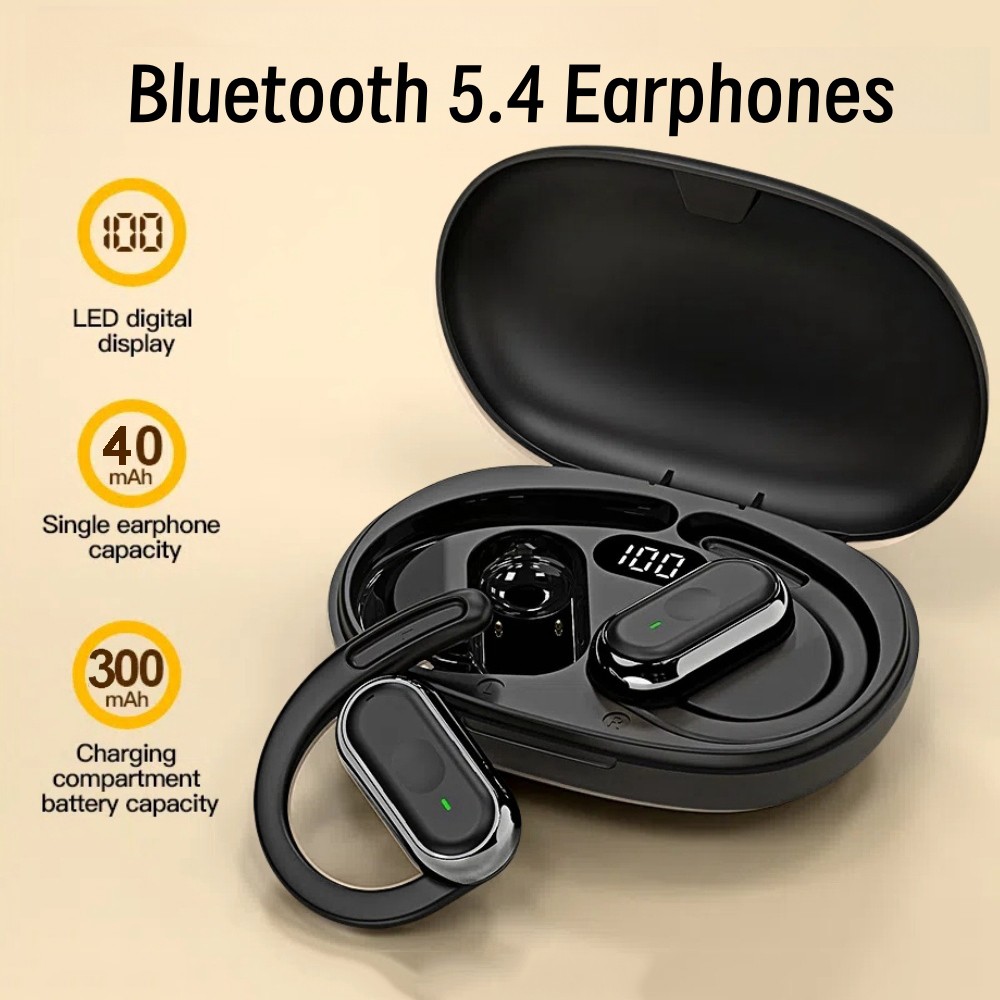 Wireless Bone Conduction Headphones Bluetooth 5.4 Headset Earbuds Open Earbuds