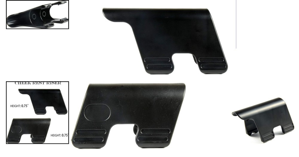 Versatile 2-Piece Cheek Rest Riser: Lightweight Polymer, 1.25" & 0.75" Heights