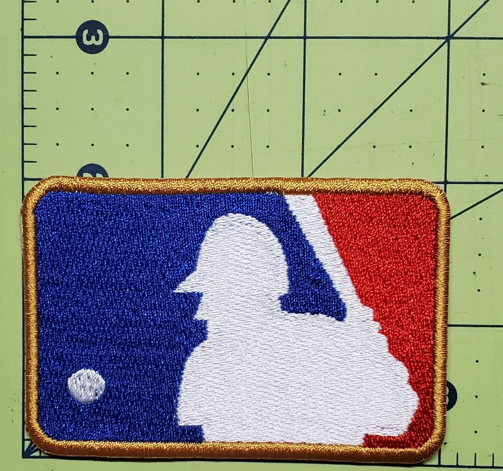 Batterman Logo World Series MLB Baseball Fully Embroidered Iron On Patch