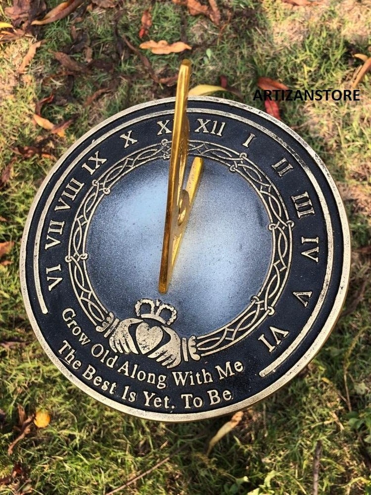 Brass Sundial Grow Old with Me