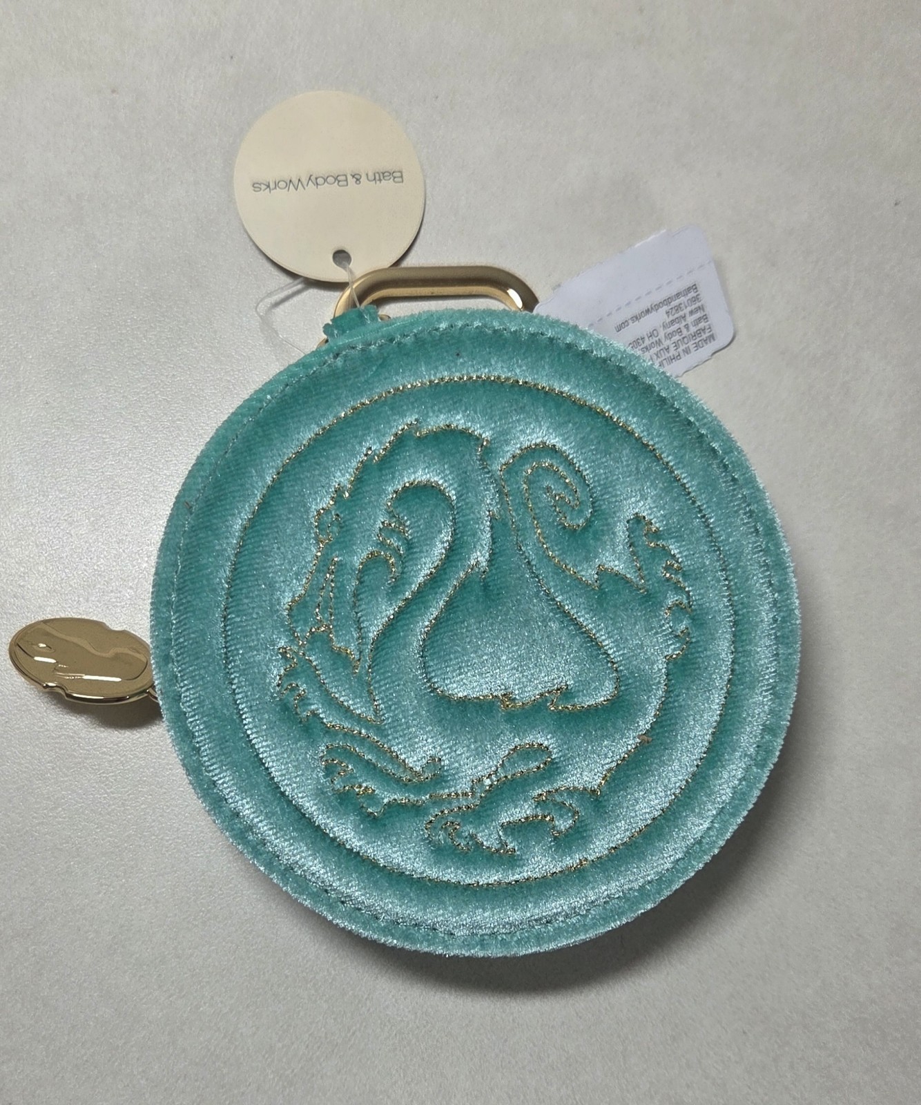Bath And Body Works Disney Mulan Dragon Coin Purse Velvet Jade Wallet
