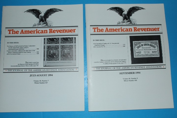 The American Revenuer Journal 1994 FULL Year BlueLakeStamps Outstanding content!