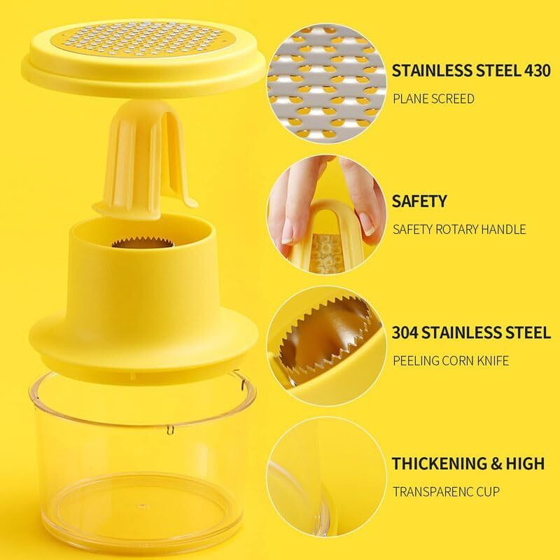 Corn Stripper, Corn Peeler, Quick Corn Kernel Cutter Tool, with Bowl