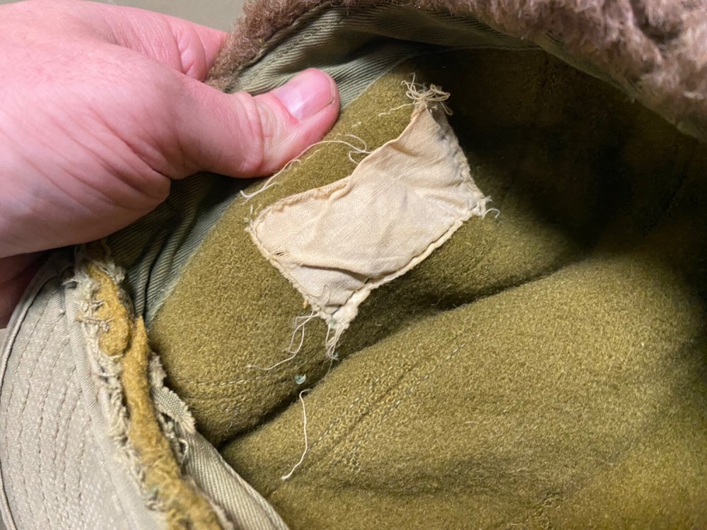 ORIGINAL POST WWII US ARMY M1943 WINTER PILE HAT CAP-MEDIUM SIZE 7