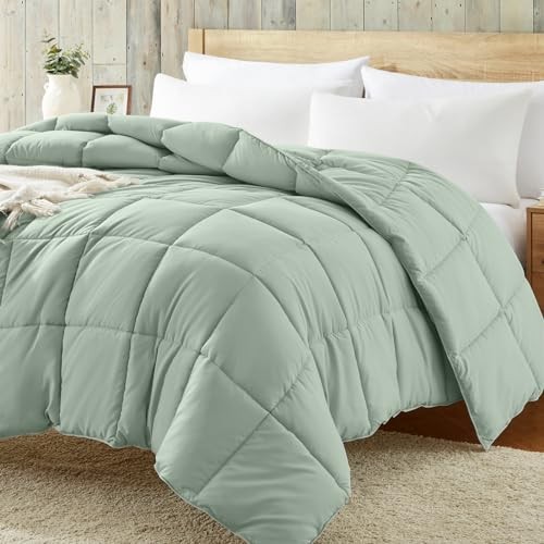 Comforter Size - Duvet Insert Down Alternative Bed Comforter, King Green